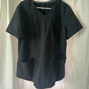 Dark gray scrub top. SCRUBSTAR brand. Large.
